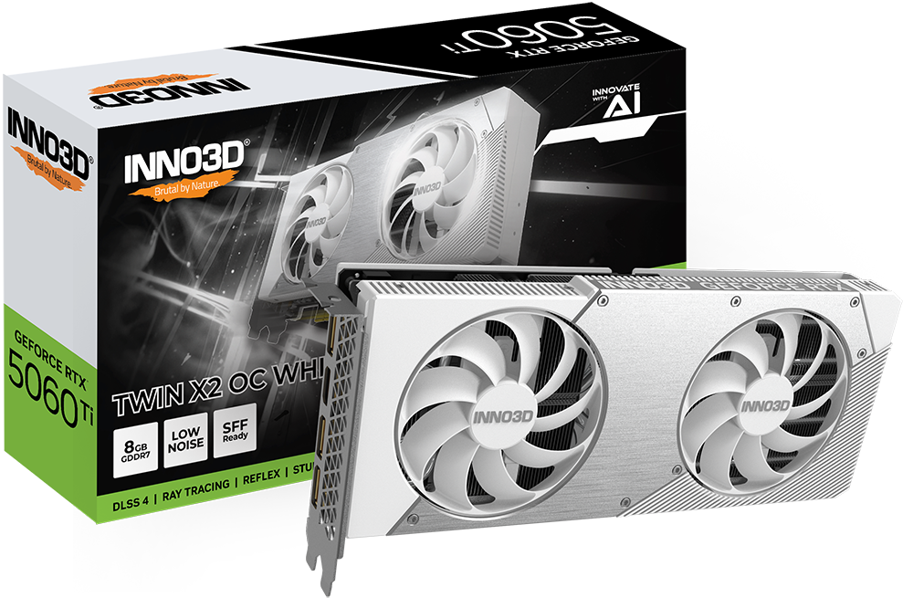 Inno3D GEFORCE RTX 5060 Ti TWIN X2 OC WHITE 8GB